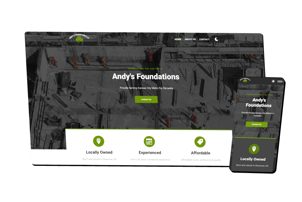 Thumbnail of Andys Foundations Webpage